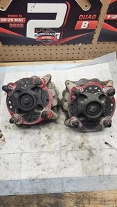 2008 Can Am DS450 Front Spindles Hubs Rotors Calipers Bearings OEM - Picture 1 of 13