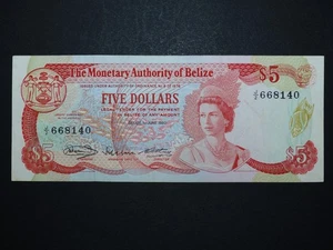 Belize 5 dollars P 39 1980 VF - Picture 1 of 4