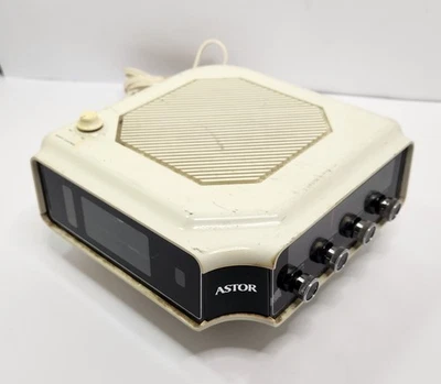 Vintage Retro Astor Flip Space Spinning Alarm Clock Radio Model MF029 Korea - Image 1 of 4