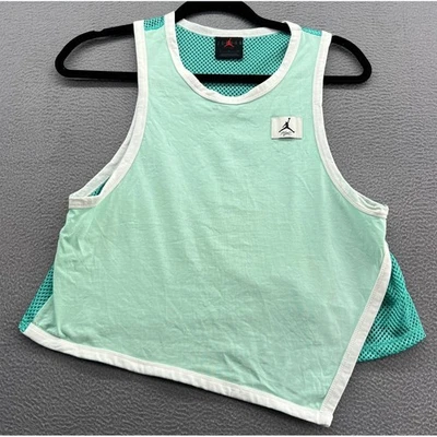 Camisa Jordan Para Mujer Talla S Marca Como Nueva Verde Malla Borde Camiseta sin Mangas Estilo Atlético Foto 1 de 4