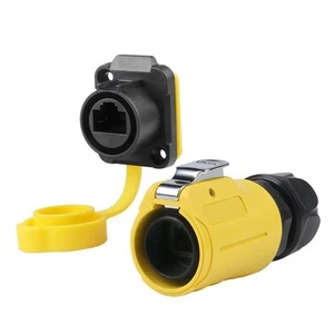 LP-20 RJ45-Steckersatz CAT6 IP68 Wasserdicht RJ45 Panelmontage Löcher 4058 - Afbeelding 1 van 8