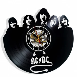 AC DC Vinyl Wanduhr Schallplatten Dekor Geschenk Geburtstag Urlaub Wohndeko M... - Bild 1 von 5