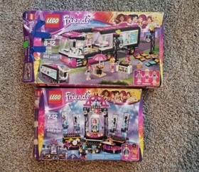 Lego Friends Pop Star Tour Bus 41106 And Popstar Show Stage 41105