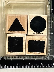 Stampin up! "Little Shapes" Rubber Stamps Circle Square Triangle [Set of 4] 2000 - Bild 1 von 2