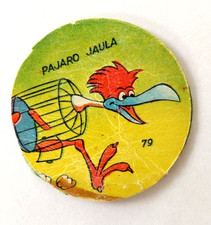 1964 Figurita Mickey Club Argentina Disc Card Cage Bird Very Rare Disney #79