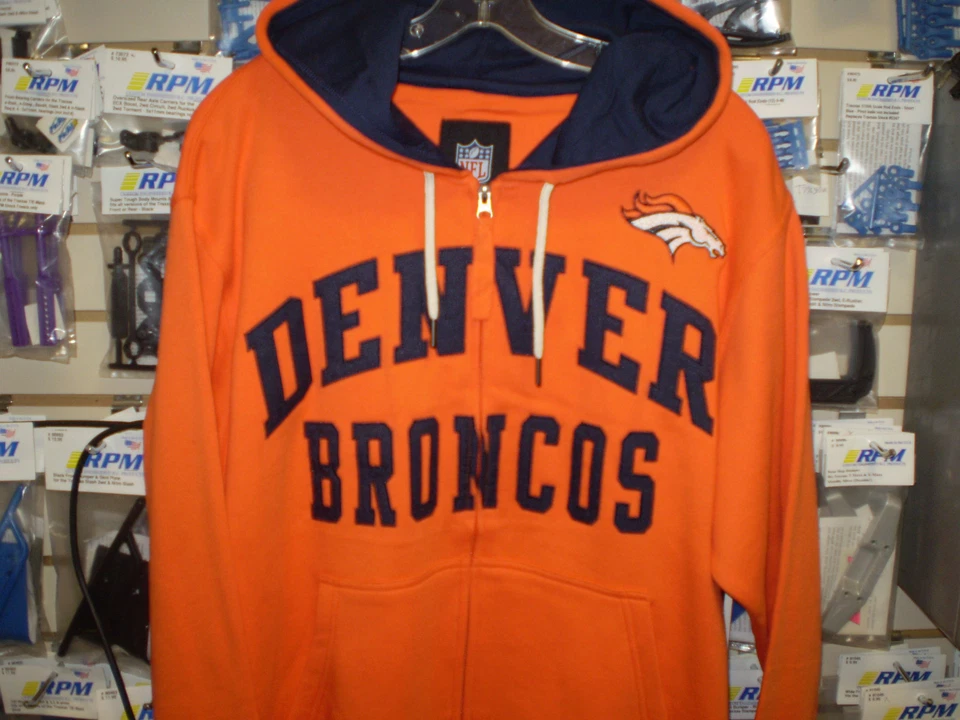 NFL BRONCOS G-III PASS ATTEMPT FULL ZIP HOODIE SWEATSHIRT MEN XL EXTRA L NEW NWT - Image 1 of 1