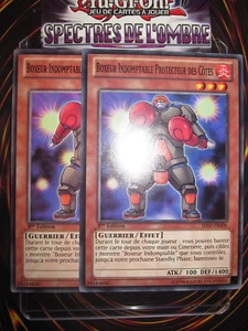 YU-GI-OH! COM BOXEUR INDOMPTABLE PROTECTEUR DES CÔTES X2 (PLAYSET) SHSP-FR008 - Imagen 1 de 1