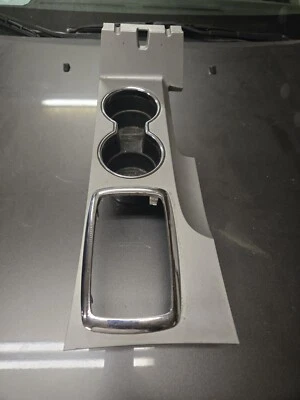 2010-2012 Ford Fusion Center Console Shifter Cup Holder Bezel Trim ~ Silver - Image 1 of 4