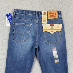 NEW Levis 510 Jeans Youth Boys 16 Reg 28x30 Skinny Stretch Denim School Play NWT - Picture 1 of 19