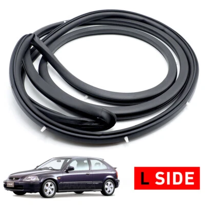 Lh Door Rubber Room Black Fits Honda Civic 3Dr Hatchback 1992 - 1995 Foto 1 de 4
