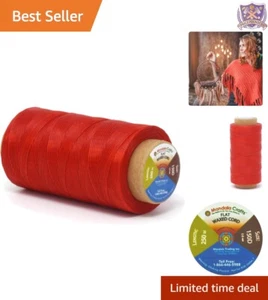 Red Polyester Thread 273 Yds Waxed 0.8mm Strong Leather Sewing Cord DIY Use - Picture 1 of 9