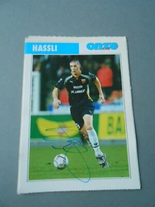 AUTOGRAPHE FOOTBALL DE ERIC HASSLI SUR FICHE ONZE - Picture 1 of 1
