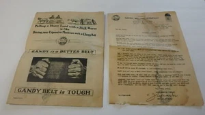 1932 GANDY BELTING SALES BROCHURE LETTERHEAD CATALOG STAINED - Picture 1 of 1