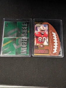 1998 JERRY RICE ULTRA INDEFENSIBLE #4 OF 10 1 HALL OF FAME + 1999 AURORA DIE-CUT - Picture 1 of 18