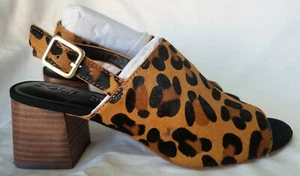 Sole Society Shawde Leopard Calf Hair Ankle Strap Cushioned Sandal SZ 7.5 M NEW - Picture 1 of 10