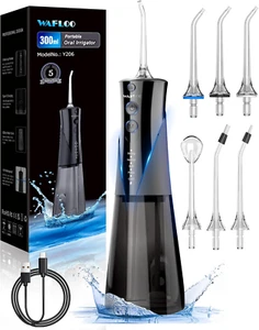 Cordless Water Flosser – 5 Modes, 6 Tips, 300ML Tank, IPX7 for Home & Travel - Picture 1 of 11