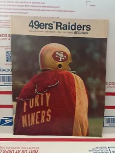 1968 SAN FRANCISCO 49ERS VS OAKLAND RAIDERS SEPT IST PROGRAM - Picture 1 of 3