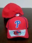 New Adult Philadelphia Phillies Red Stretch Fit Batting Practice Med/Lg Hat-PMJS