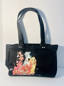 Disney LADY AND THE TRAMP Black Nylon Purse 7x12x4” - Picture 1 of 11