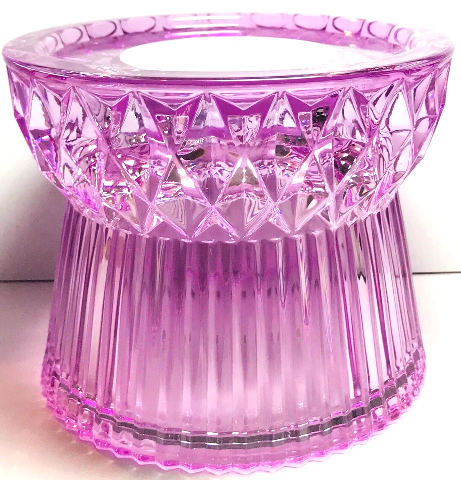 *NUEVO* VIDRIO LAVANDA FACETADO ~ SOPORTE PARA VELAS 3Wick ~ Bath & Body Works Foto 1 de 1