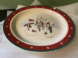 4 Royal Seasons Schneemann Speiseteller 10,25 Zoll Steinzeug Weihnachten Urlaub - Bild 1 von 2