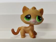 Littlest Pet Shop Cat Orange Tabby LPS Kitten #110 Kitty Short-haired Green Eyes