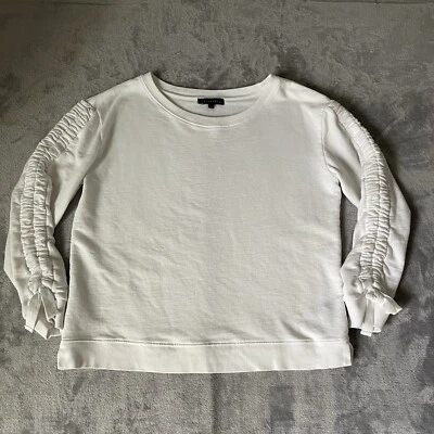 Sudadera Sanctuary para mujer talla pequeña blanca mangas ceñidas corbata núcleo de ballet Foto 1 de 4