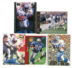 Barry Sanders 5 Football Card Lot HOF OKALAHOMA STATE DETROIT LIONS (LOT 21) - Picture 1 of 1