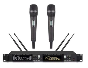 Church Wireless Microphone System UHF Dual SKM 9000 Handheld Microphone Black - Picture 1 of 2