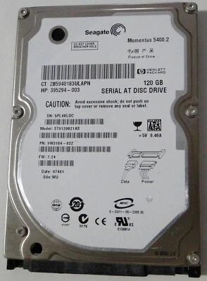 ST9120821AS Seagate 120GB SATA 2.5" 9.5MM Hard Drive Tested Good Our Drives Work - Image 1 of 2