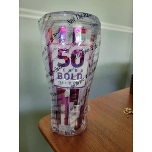 Royal Caribbean 50 Years Bold 1969-2019 Trinkbecher Becher lila/rot - Bild 1 von 3