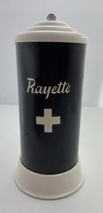 VTG Rayette Barber Comb Sterilizer Container Black & White Two Piece w Strainer - Picture 1 of 5