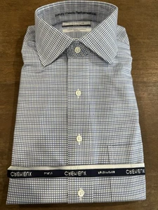 Daniel Cremieux Dress Shirt 16/ 34 Slim Fit Blue Check 100% Pima Cotton NWT - Picture 1 of 3