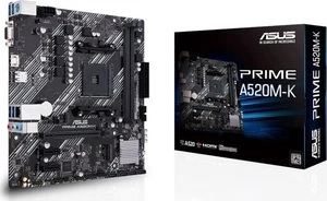 Płyta główna Asus Prime A520M-K micro ATX AMD Ryzen AM4 2x DDR4 M.2 NVMe SATA3 - Zdjęcie 1 z 9