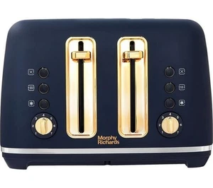 Morphy Richards Accents 4 Slice Toaster Navy, 242045, 1800W. (SMALL DENT). - Picture 1 of 24