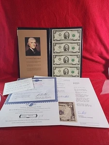 2003-A USA Uncut Sheet US $2 Two Dollar Uncirculated Bills Banknotes Set - Picture 1 of 8