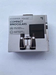 Sharper Image Compact Binoculars Rubycoated Glare-free Optics Strap & Case - Picture 1 of 15