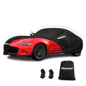 Waterproof Full Car Cover Custom Fit 1989-2023, All for Mazda Miata MX-5 Black - Picture 1 of 8