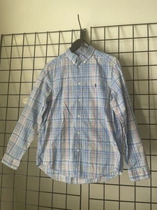 Ralph Lauren Plaid Cotton Button Up Shirt Youth Boys Sz XL Big Kids - Picture 1 of 6