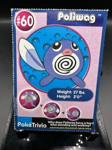 Poliwag 60 Poke Trivia Pokemon Card Mewtwo Strikes Back Movie Scene 1998 - Imagen 1 de 4