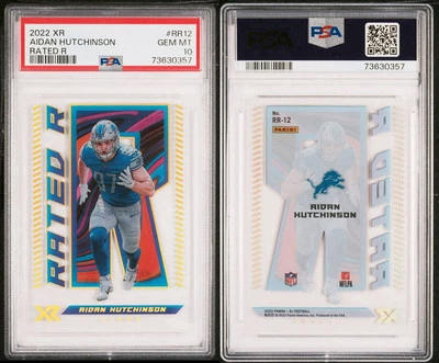 2022 XR Aidan Hutchinson RATED R POP 2 GEM MT PSA 10 Detroit Lions Michigan - Image 1 of 4