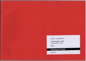 NEW Helmut Lachenmann: III. Streichquartett "Grido" Partitur (Score) October 200 - Picture 1 of 2