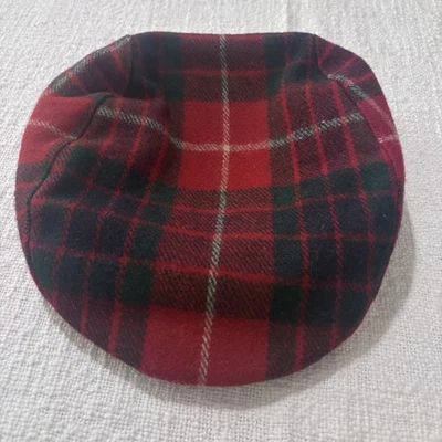 Gorra de Newsboy Woolrich de Colección Sombrero Lana Nylon Para Hombres Pequeña/Mediana Roja a Cuadros Hecha en EE. UU. Foto 1 de 4