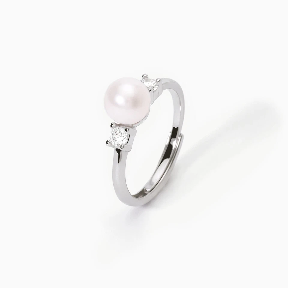 ANELLO DA DONNA MABINA MON CHERI CON PERLA E ZIRCONI IN ARGENTO 925 523283 - Immagine 1 di 4