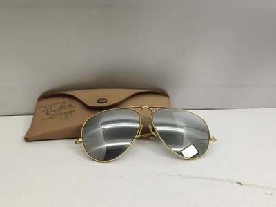 OCCHIALI DA SOLE SUNGLASSES AVIATOR USA VINTAGE B&L RAY BAN 1/10 12K GFNuovi Oro - Immagine 1 di 4
