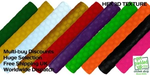 Hex 3D Texture Cricket Bat Grips, Single Colour, Many Options Free Postage - Picture 1 of 32