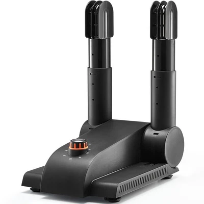 Uimoso 180° Foldable 2-Tube Shoe Dryer Boot Dryer w/ Heat Blower Black & Orange - Image 1 of 4