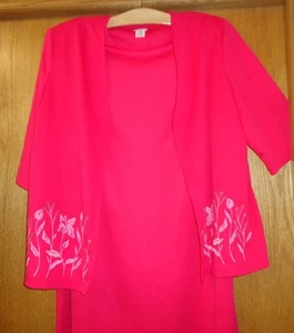 Woman's size XLGPT - Pink DRESS SUIT - Blair Boutique - Textured floral - Exclnt - Picture 1 of 7