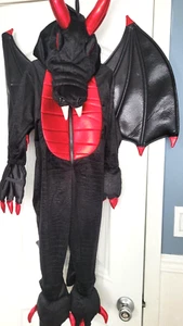 Hallow's Eve 3T Black Metallic Red Warm Zip Up Dragon Halloween Costume - Picture 1 of 3