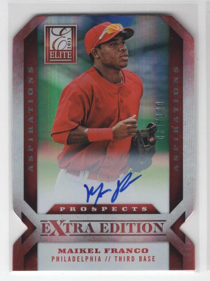MAIKEL FRANCO 2013 PANINI ELITE EXTRA EDITION AUTO /100  - Image 1 of 1